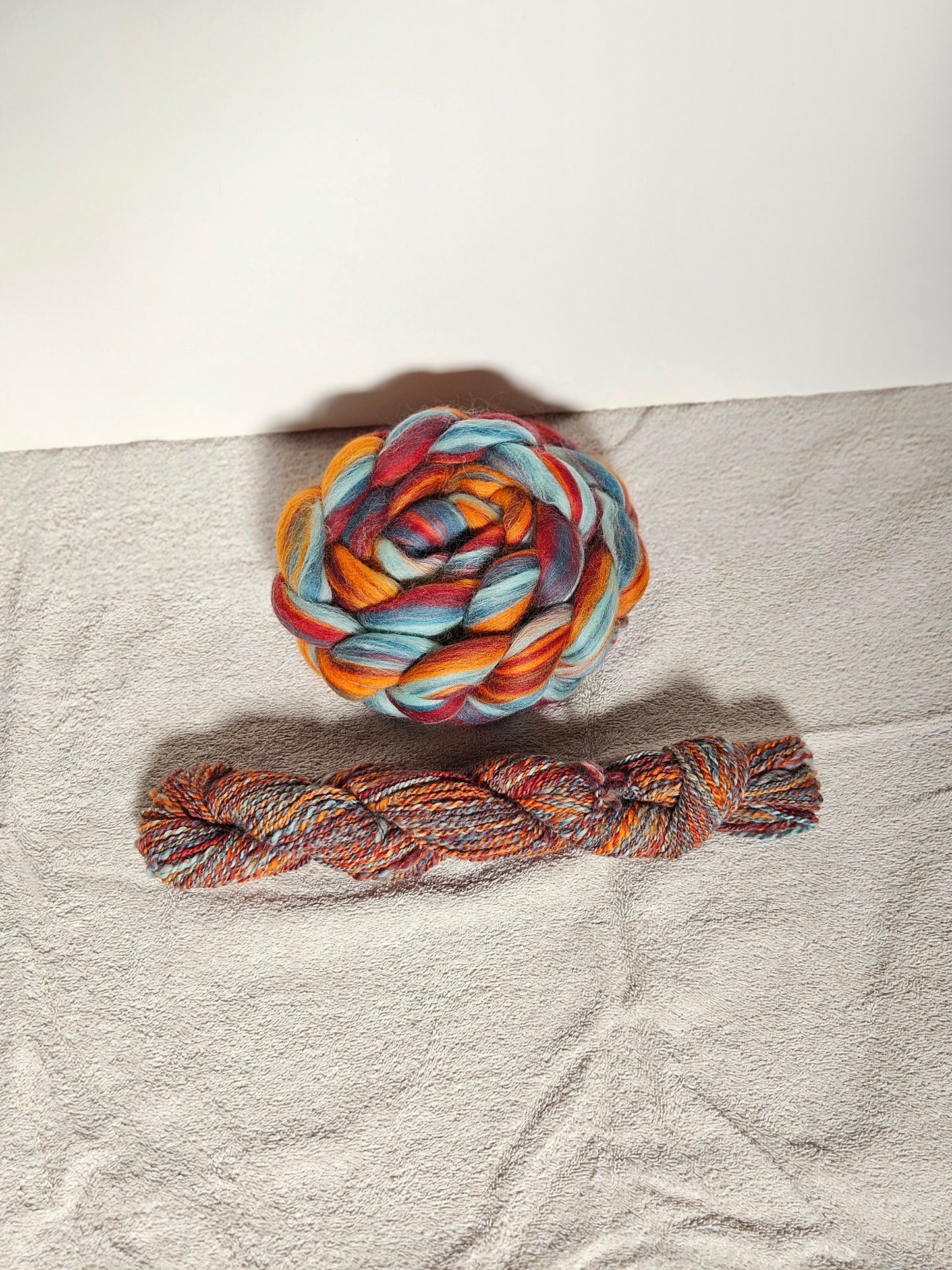 "ICE & FIRE" Merino Roving Combed Top 4 oz