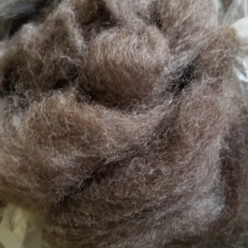 1LB 100% Romney Roving - Iron Grey